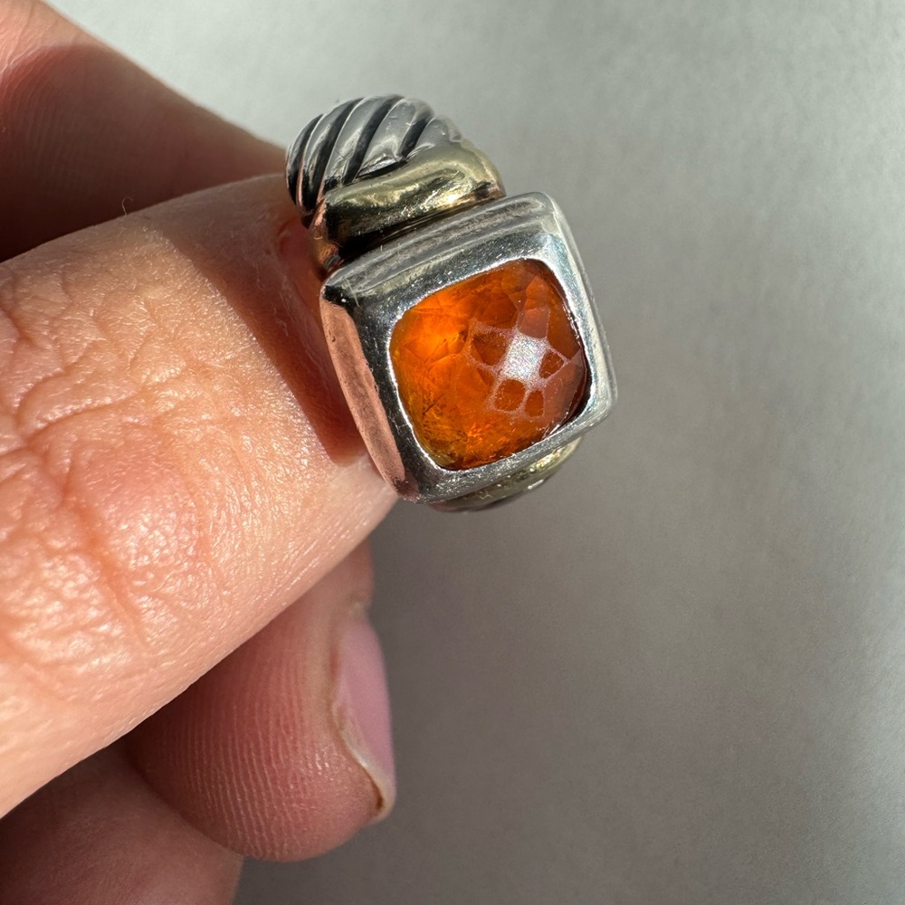 David Yurman 14K yellow gold and 925 Sterling silver ring